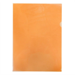 Папка-уголок А4, жесткий пластик 150мкм, оранжевый