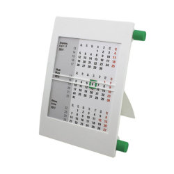 Календарь настольный на 2 года белый/зеленый