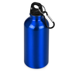 Бутылка для воды с карабином, синяя, 350мл