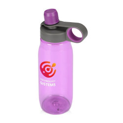 Бутылка для воды, 650 мл, d6,7 х 23,5 см , пластик, фиолетовый