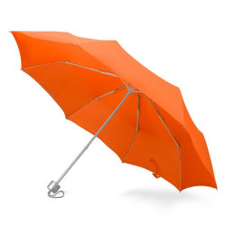Зонт складной, механический, оранжевый
