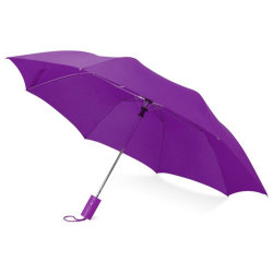 Зонт складной полуавтоматический d94 х (39,5) 52,5 см, полиэстер, сталь, пластик, фиолетовый