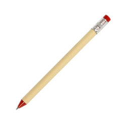 Ручка шариковая в форме карандаша с корпусом из переработанного картона, красный