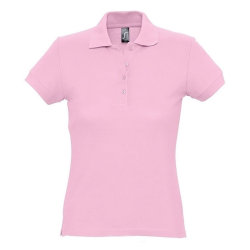 Рубашка-поло женская, 170г/м2, розовая