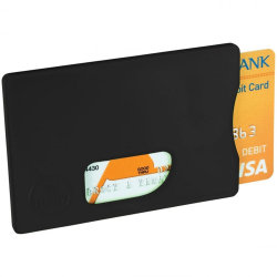 Чехол для кредитной карты с RFID защитой, пластик, 9х6,2см, черный